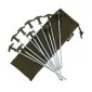 Heavy-duty tent pegs 10pcs (tent stakes), 30 cm long screw-in with handles and strong self-luminous guyline (tent rope) 4 x 3m