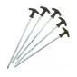 Heavy-duty tent pegs 10pcs (tent stakes), 30 cm long screw-in with handles and strong self-luminous guyline (tent rope) 4 x 3m