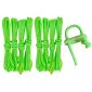 Heavy-duty tent pegs 10pcs (tent stakes), 30 cm long screw-in with handles and strong self-luminous guyline (tent rope) 4 x 3m