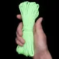 Heavy-duty tent pegs 10pcs (tent stakes), 30 cm long screw-in with handles and strong self-luminous guyline (tent rope) 4 x 3m