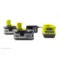 Batteriladdare 18V med 2 st starka batterier 5 Ah för Ryobi One+