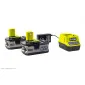 Batteriladdare 18V med 2 st starka batterier 5 Ah för Ryobi One+