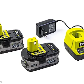 Batteriladdare 18V med 2 st starka batterier 5 Ah för Ryobi One+