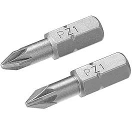 Pozidriv PZ1 Screwdriver Bits 25 mm, Pack of 2, Stanley
