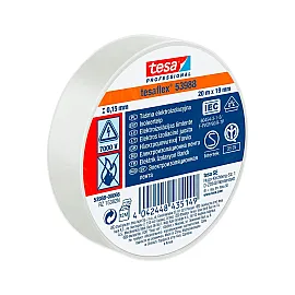 Electrical Insulating Tape PVC 7000 V 20 m x 19 mm White, Tesa