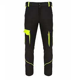 Waist Trousers Napoli Flash, Black-Fluorescent Yellow, Size L Max, HETMAN