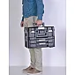 TSTAK empty storage box, black/light grey | Stanley