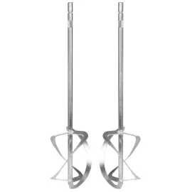 Stirrers 2 pcs, Mortar and Paint Mixers in Galvanised Steel for Twin-Spindle Mixer, Tryton