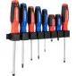 8-Piece Screwdriver set S2 Steel HRC 59, Ergonomic Soft-Touch, Magnetic, Slotted and Phillips, Proline