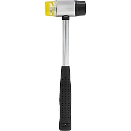Rubber Mallet 35 mm, Replaceable Plastic and Rubber Heads, Mega