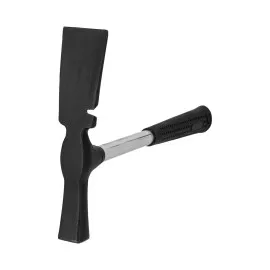Masonry Hammer Type B Berlinski with Metal Handle with Blacrubber Sleeve. Drop Forged, Gs Approved. Head 600G, Finished Black Matt. Handle Chrome Plated