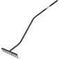 Garden Rake 16-Teeth Bent Metallskaft Graphite