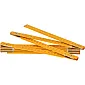 Wooden Folding Rule 2M, 10 Folds, Bright Yellow Wood in mm Top & Bottom, Scale in Black, Every 10 cm Red Lettering, Metal Rivets and Metal Hinge,