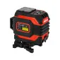 Laservattenpass 360° grönt korslaserkit 3D självinställande, 3 strålar, l=25m, ±1.5 mm/5m, IP54, Li-Ion 4000mAh, Proline