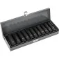 Impact Socket set 11 Pieces 1/2 Long, 10-24 mm, l=78 mm, CrMo, Metal Case, Proline