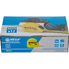 Måttband 3 m/16 mm, 2 Stopp, PVC, Soft Touch, Mega