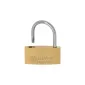 Brass Thin Padlock 63 mm Chrome Plated Shackle. 3 Keys.