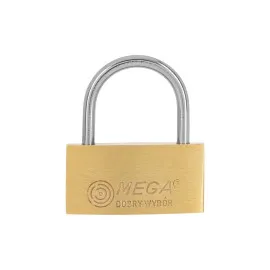 Brass Thin Padlock 63 mm Chrome Plated Shackle. 3 Keys.