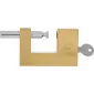 Close Shackle Brass Padlock 65 mm. Shackle Chrome Plated, Hardened 10 mm Dia, Dist. 20 mm.