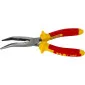 Bent Flat Nose Pliers 200 mm 1000V with Side Cutter, Textured Grip, Rounded Jaw, Proline