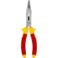 Bent Flat Nose Pliers 200 mm 1000V with Side Cutter, Textured Grip, Rounded Jaw, Proline