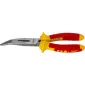 Bent Flat Nose Pliers 200 mm 1000V with Side Cutter, Textured Grip, Rounded Jaw, Proline