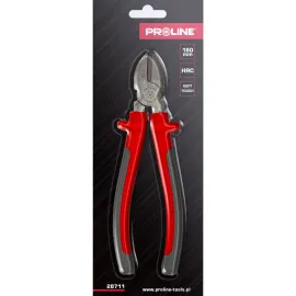 Diagonal Side Cutting Pliers 180 mm, Drop Forged, Hardened, Satin Finish, Heavy Duty, Grey Plastic and Dark Blue Rubber Grip, Proline