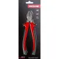 Diagonal Side Cutting Pliers 180 mm, Drop Forged, Hardened, Satin Finish, Heavy Duty, Grey Plastic and Dark Blue Rubber Grip, Proline