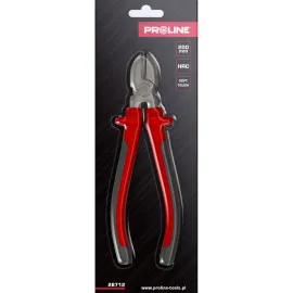 Diagonal Cutting Pliers 200 mm, Drop Forged, Hardened, Satin Finish, Heavy Duty, Plastic and Rubber Sleeves in Grey and Dark Blue, Proline
