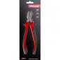 Diagonal Cutting Pliers 200 mm, Drop Forged, Hardened, Satin Finish, Heavy Duty, Plastic and Rubber Sleeves in Grey and Dark Blue, Proline