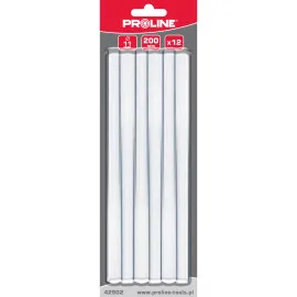 Glue Bars 11 mm, Clear, 12 pcs x 200 mm, Blister Pack, Proline