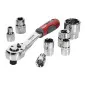 20 Delars Hylssats, CRV, 1/2 Driv, 8-32 mm, Förlängningsstång, Proline