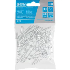 Blind Rivets Aluminium/Steel 4.0x12.0 mm, 50 pcs, Mega