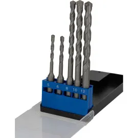 Betongborr, 5st SDS PLUS 5, 6 x 110 mm 8, 10, 12 x 160 mm plastbox