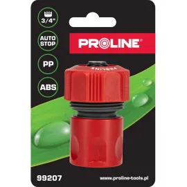 Snabbkoppling med Slangstopp 3/4", Proline