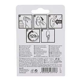 Permanenta Krokar 4 st XS, Ovala, Metall, Tesa