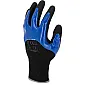 Nitrile gloves black-blue size 8, EN 388