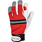 Red goat leather gloves, size 8