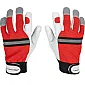 Red goat leather gloves, size 8