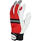 Red goat leather gloves, size 8