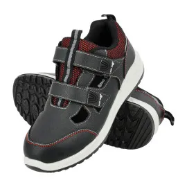 Sandaler i Läder, Svart-Vit-Röd, S1 FO SR, CE, LAHTI