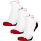 Work Socks White-Red Short, 3 Pairs, 43-46 , LAHTI