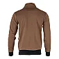 Sweatshirt med blixtlås brun, french terry 310 g/m²