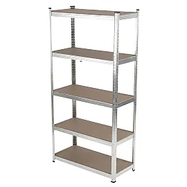 Metal Snap-In Shelving, 5 Shelves, 1800 x 900 x 400 mm, 175 kg, Galvanised, Profix
