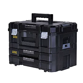 TSTAK Storage Box Empty Version Black Light Grey, Stanley