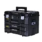 TSTAK empty storage box, black/light grey | Stanley