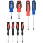 Skruvmejselsats 8 Delar, S2 Stål HRC 59, Magnetisk, Ergonomiskt Soft-Touch, Proline