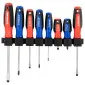 8-Piece Screwdriver set S2 Steel HRC 59, Ergonomic Soft-Touch, Magnetic, Slotted and Phillips, Proline