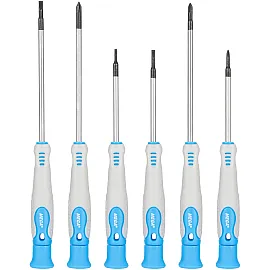 Precision Screwdriver Set 6 Pcs, S2 Steel, Soft Touch, Mega
