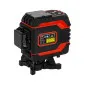 Laservattenpass 360° grönt korslaserkit 3D självinställande, 3 strålar, l=25m, ±1.5 mm/5m, IP54, Li-Ion 4000mAh, Proline